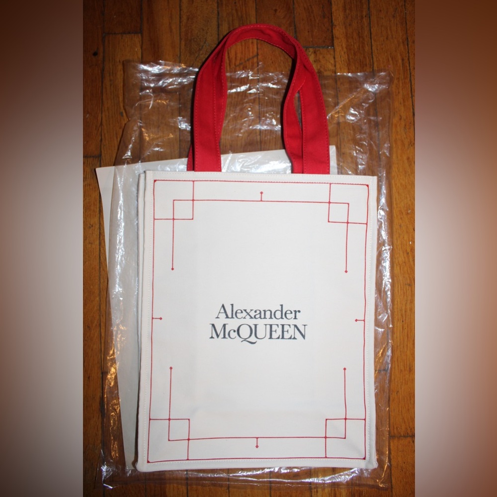 Alexander McQueen tote with red handle *NEW*